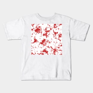 Poppy red and white Storm - Tie-Dye Shibori Texture Kids T-Shirt